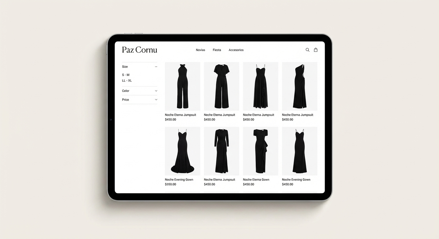 Cat&aacute;logo de productos Paz Cornu en iPad