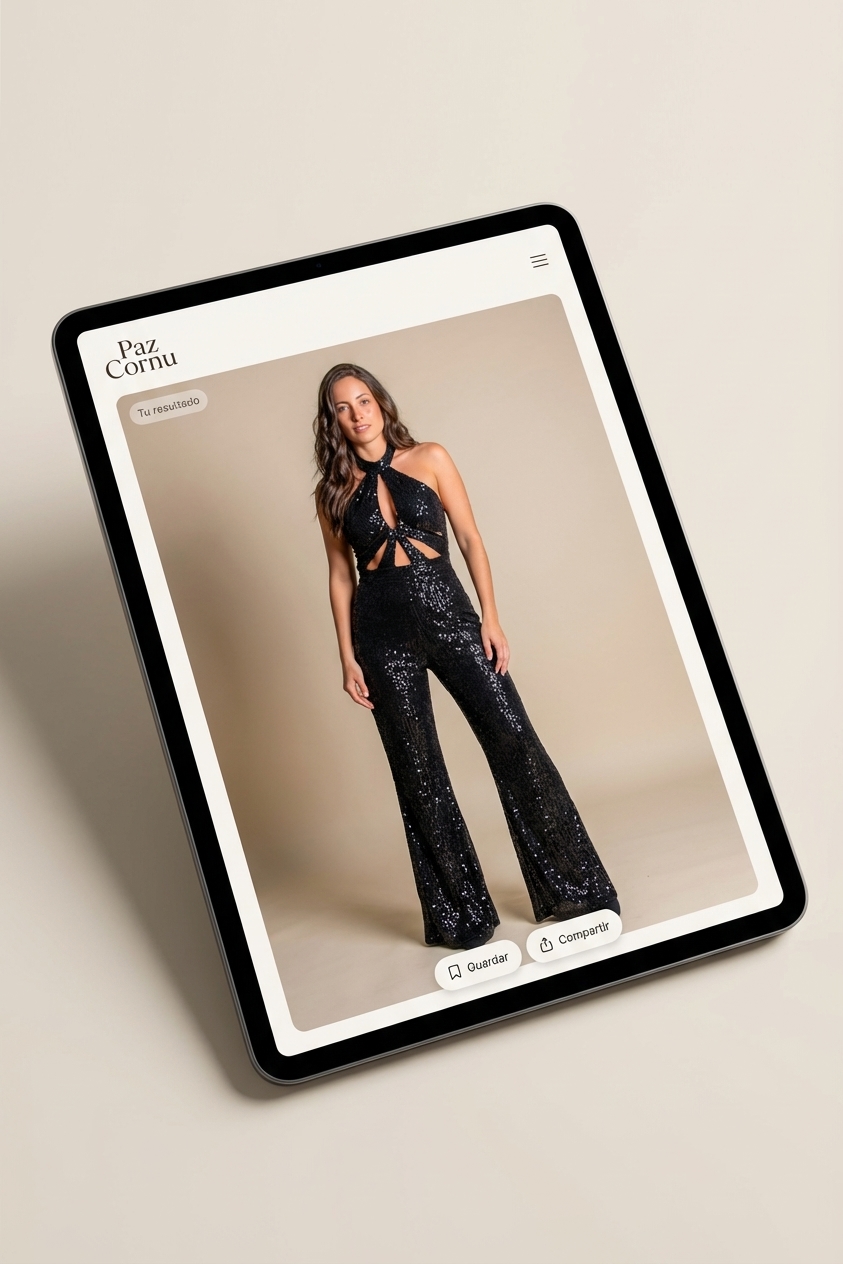 Resultado de prueba virtual con modelo